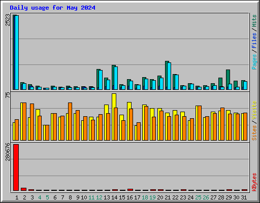 Daily usage for May 2024