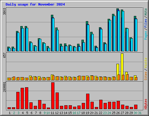 Daily usage for November 2024