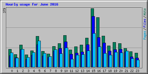 Hourly usage for June 2016