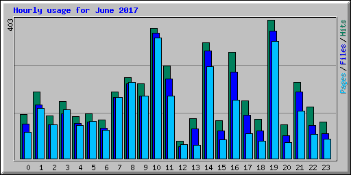 Hourly usage for June 2017