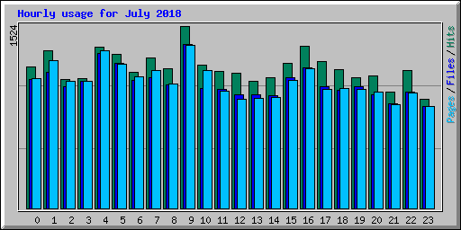 Hourly usage for July 2018