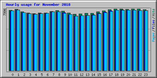 Hourly usage for November 2018