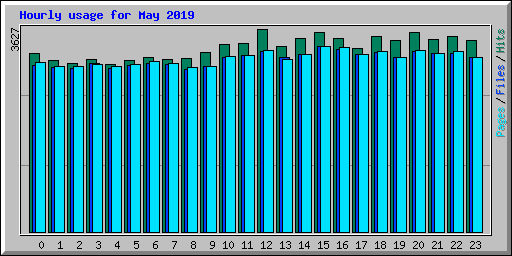 Hourly usage for May 2019