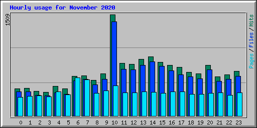 Hourly usage for November 2020