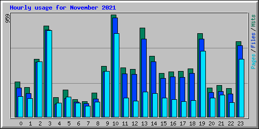 Hourly usage for November 2021
