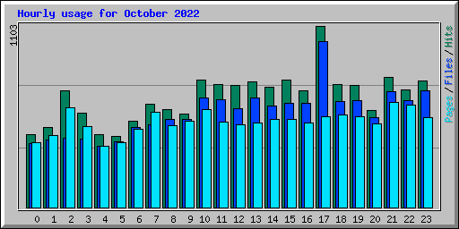 Hourly usage for October 2022