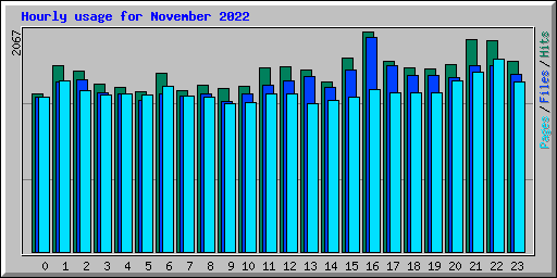Hourly usage for November 2022