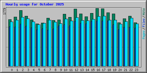 Hourly usage for October 2025