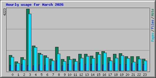 Hourly usage for March 2026